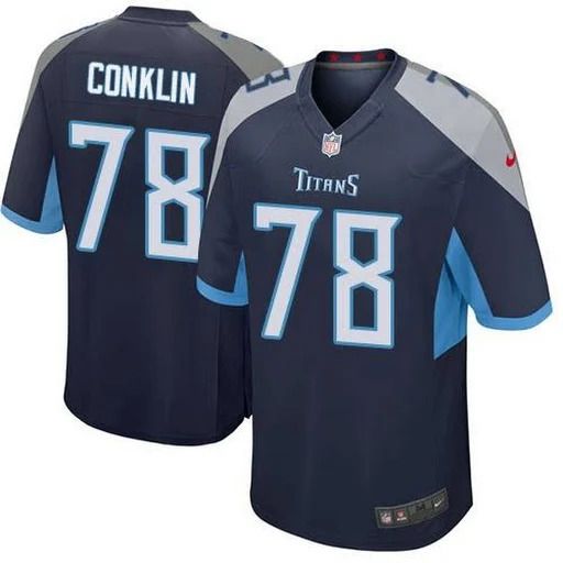 Men Tennessee Titans #78 Jack Conklin Nike Navy Game NFL Jersey->tennessee titans->NFL Jersey